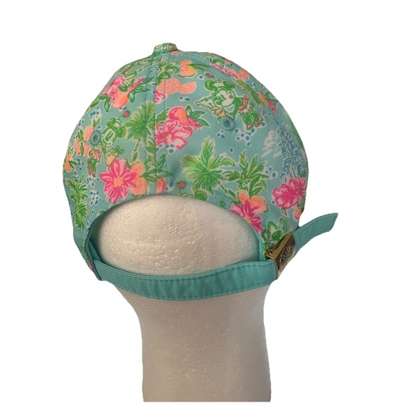 Lilly Pulitzer X Disney Retired Baseball Hat Cap Minnie Mickey Castle Floral Adj - Picture 7 of 7